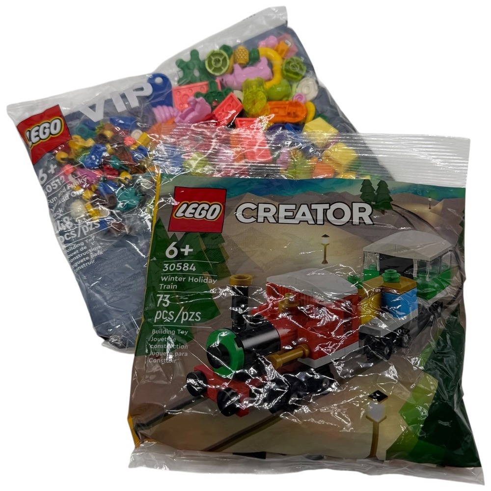 LEGO Creator‎ 30584 Winter Holiday Train & 40512 VIP Funky Add On Set New Sealed